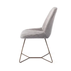 Urban Lifestyle Eetkamerstoel Lyndon - Grey, H Frame Brons -Puur Woood Winkel 1000040657 0102