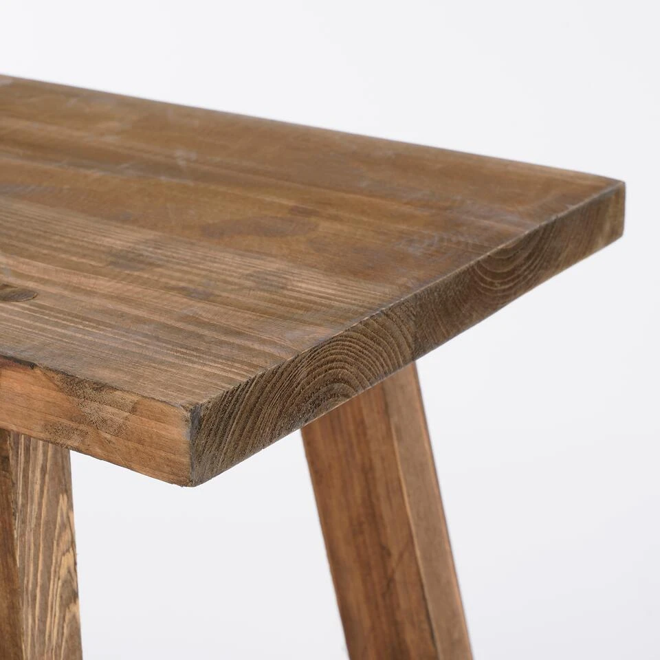 Mica Decorations Bold Houten Bankje - L80 Cm - Gerecycled Hout 2 Mica Decorations Bold Houten Bankje - L80 Cm - Gerecycled Hout - Afbeelding 2