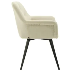 CLP Eetkamerstoel Langford Stof - Crème -Puur Woood Winkel 1000041585 0102