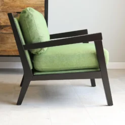Industriële Fauteuil Morris Stof Groen - Stof - Groen -Puur Woood Winkel 1000041923 0102