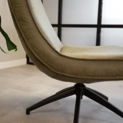 Industriële Draaibare Fauteuil Groen Tommy Eco Leer - Leder - Groen -Puur Woood Winkel 1000041965 0103