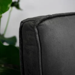 Industriële Draaibare Fauteuil Antraciet Tommy Eco Leer - Leder - Grijs -Puur Woood Winkel 1000041970 0103