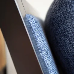 Industriële Fauteuil Morris Stof Blauw - Stof - Blauw -Puur Woood Winkel 1000041981 0103