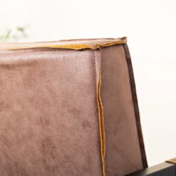 Industriële Leren Fauteuil Taupe Tiger - Leder - Taupe -Puur Woood Winkel 1000042011 0103