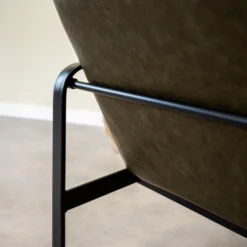 Industriële Fauteuil Mitch Groen - Kunstleder - Groen -Puur Woood Winkel 1000042020 0103