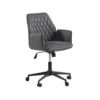 Industriële Draaibare Bureaustoel Novan Antraciet - 52x57x87 Cm - Stof - Grijs