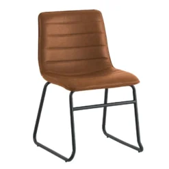 Industriële Eetkamerstoel Mark Cognac - Kunstleder - Bruin