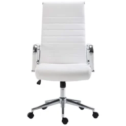 CLP Bureaustoel Columbus Kunstleder - Wit -Puur Woood Winkel 1000043385 0101