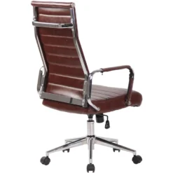 CLP Bureaustoel Columbus Kunstleder - Bordeauxrood -Puur Woood Winkel 1000043398 0103