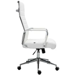 CLP Bureaustoel Columbus Leder - Wit -Puur Woood Winkel 1000043400 0102