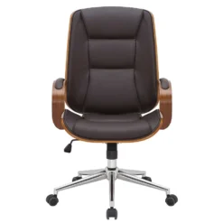 CLP Bureaustoel Yankton - Bruin -Puur Woood Winkel 1000043401 0101