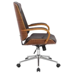 CLP Bureaustoel Yankton - Bruin -Puur Woood Winkel 1000043401 0102