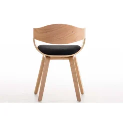 CLP Eetkamerstoel Kingston Natura Frame Stof - Zwart -Puur Woood Winkel 1000043413 0103