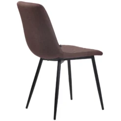 CLP Set Van 4 Eetkamerstoelen Telde Stof - Bruin -Puur Woood Winkel 1000043420 0102