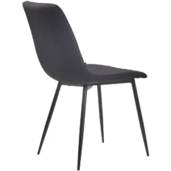 CLP Set Van 4 Eetkamerstoelen Telde Stof - Zwart -Puur Woood Winkel 1000043421 0102