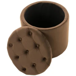 Clp Poef Pantine Bruin -Puur Woood Winkel 1000045333 0102