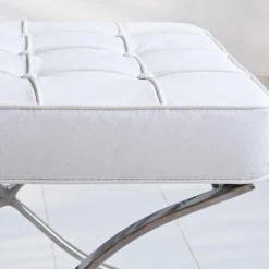 Expo Hocker Wit Premium Leer - Leder - Wit -Puur Woood Winkel 1000046062 0103