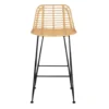 Giga Meubel - Barstoel Rotan - Zithoogte 66cm - 50x47x100cm - Yara