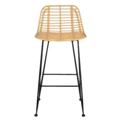 Giga Meubel - Barstoel Rotan - Zithoogte 66cm - 50x47x100cm - Yara