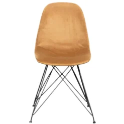 Giga Meubel Stoel Velvet Geel - Set Van 2 - 44x45x82.5cm - Jamie