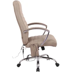 Clp Bureaustoel Valais Met Massage Functie Stof - Taupe -Puur Woood Winkel 1000046412 0102