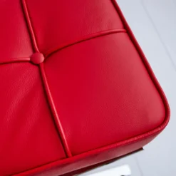 Expo Hocker Rood Premium Leer - Leder - Rood -Puur Woood Winkel 1000049291 0103
