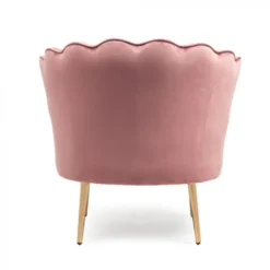 Giga Meubel - Fauteuil Velvet Roze - Gouden Poten - Jada -Puur Woood Winkel 1000050204 0102
