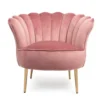 Giga Meubel - Fauteuil Velvet Roze - Gouden Poten - Jada