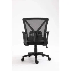 Bureaustoel Madrid - Hoogte Verstelbaar - Ergonomisch - Zwart -Puur Woood Winkel 1000050251 0103