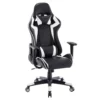 Gamestoel Las Vegas - Zwart / Wit - Gaming Stoel - Bureaustoel