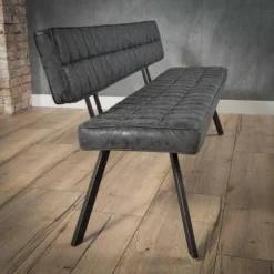 Hoyz - Eetkamerbank 150 Cm - Kunstleer - 4 Personen - Grijs 7 Hoyz - Eetkamerbank 150 Cm - Kunstleer - 4 Personen - Grijs -Puur Woood Winkel 1000051488 0103