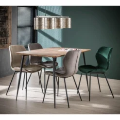 Eetkamerstoel Shawn Velvet Champagne - Stof - Taupe -Puur Woood Winkel 1000051911 0102