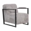 Moderne Fauteuil Madeline Ribstof Antraciet - Stof - Grijs