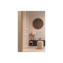 WOOOD Ollie Poef - Polyester - Zand - 46x40x40 -Puur Woood Winkel 1000052552 0102