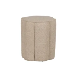 WOOOD Ollie Poef - Polyester - Zand - 46x40x40 -Puur Woood Winkel 1000052552 0103