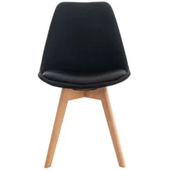 CLP Eetkamerstoel Linares Stof Zwart -Puur Woood Winkel 1000053627 0101