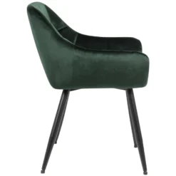 CLP Eetkamerstoel Emia Fluweel Groen -Puur Woood Winkel 1000053734 0102