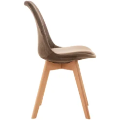 CLP Eetkamerstoel Linares Fluweel Donkerbruin -Puur Woood Winkel 1000053753 0102