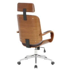 Clp Bureaustoel Dayton Walnoot Frame Bruin -Puur Woood Winkel 1000054309 0103