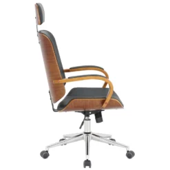 Clp Bureaustoel Dayton Walnoot Frame Zwart -Puur Woood Winkel 1000054319 0102