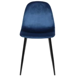 CLP Eetkamerstoel Napier Fluweel Blauw -Puur Woood Winkel 1000054352 0101