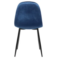 CLP Eetkamerstoel Napier Fluweel Blauw -Puur Woood Winkel 1000054352 0103