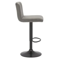 CLP Barkruk Jamie Fluweel Grijs -Puur Woood Winkel 1000055004 0102