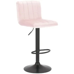 CLP Barkruk Jamie Fluweel Roze