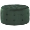 Beliani Poef TAMPA - Groen Fluweel