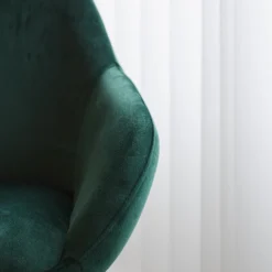 Barkruk Elise Velvet Groen Draaibaar Met Armleuning Zithoogte 79 Cm Stof -Puur Woood Winkel 1000055852 0103