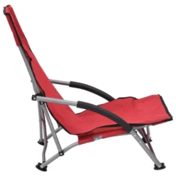 VidaXL Strandstoelen 2 St Inklapbaar Stof Rood -Puur Woood Winkel 1000056441 0103
