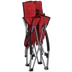 VidaXL Strandstoelen 2 St Inklapbaar Stof Rood -Puur Woood Winkel 1000056441 0105