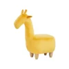 Beliani Dierenhocker GIRAFFE - Geel Fluweel