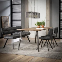 Hoyz - Eetkamerbank 180 Cm - Kunstleer - 4 Personen -Puur Woood Winkel 1000058887 0102